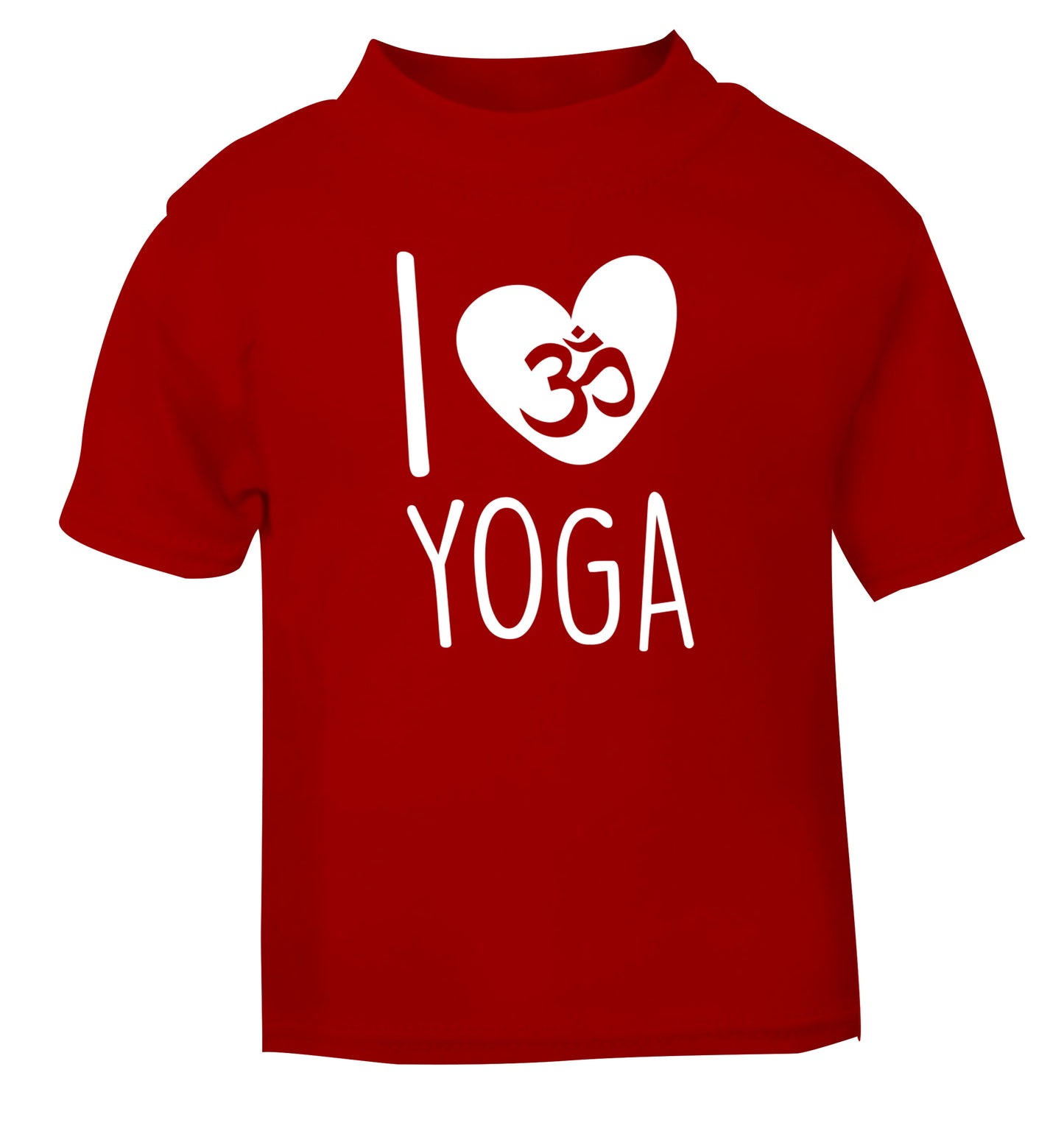 I love yoga red Baby Toddler Tshirt 2 Years