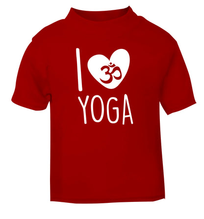 I love yoga red Baby Toddler Tshirt 2 Years