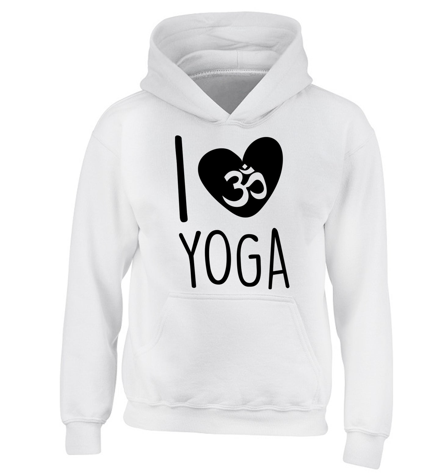 I love yoga children's white hoodie 12-13 Years