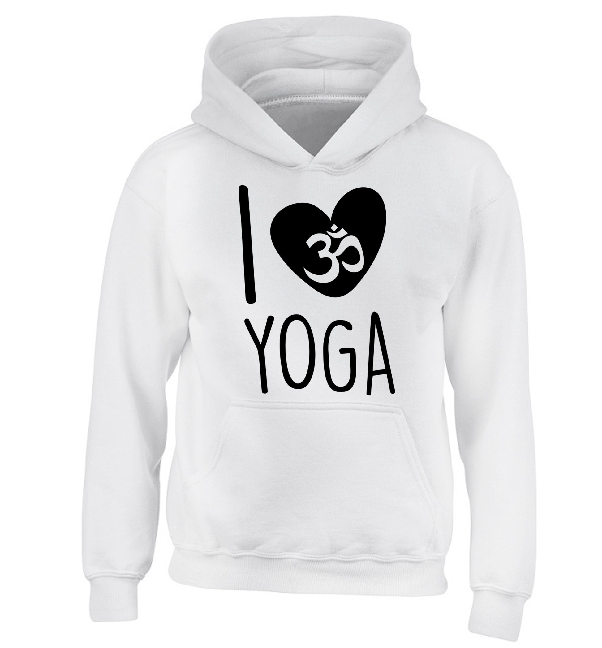 I love yoga children's white hoodie 12-13 Years
