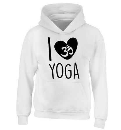 I love yoga children's white hoodie 12-13 Years