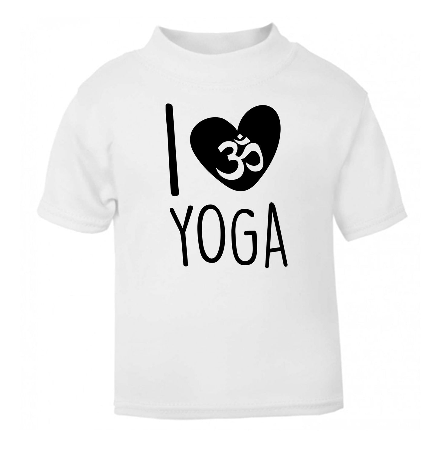 I love yoga white Baby Toddler Tshirt 2 Years