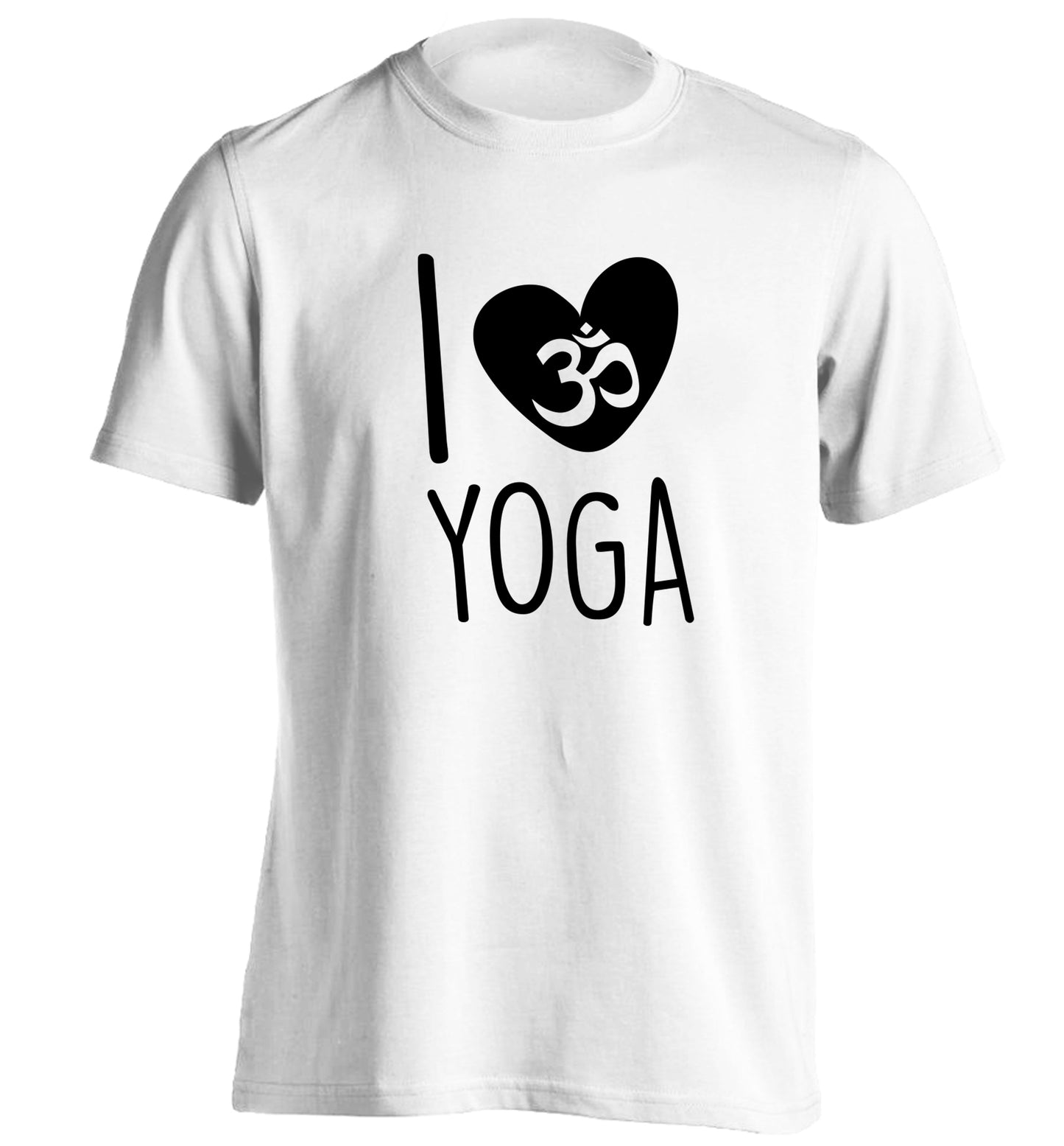 I love yoga adults unisex white Tshirt 2XL