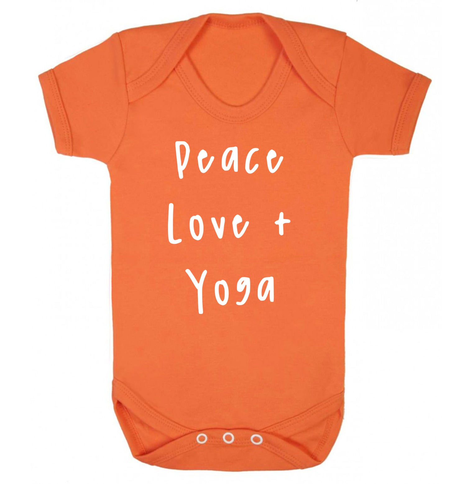 Peace love and yoga Baby Vest orange 18-24 months