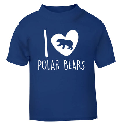 I Love Polar Bears blue Baby Toddler Tshirt 2 Years