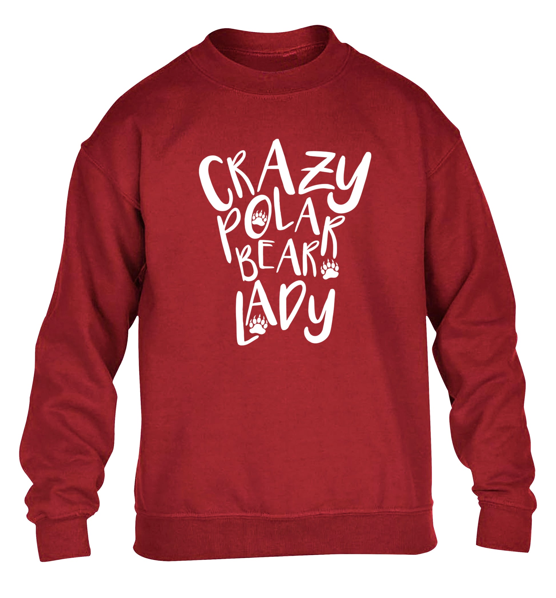 Crazy polar bear lady children's grey sweater 12-13 Years