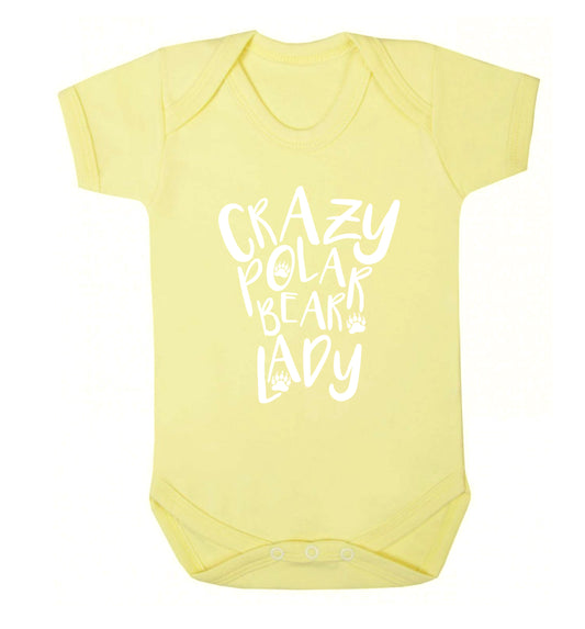 Crazy polar bear lady Baby Vest pale yellow 18-24 months