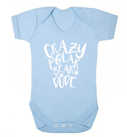 Crazy polar bear dude Baby Vest pale blue 18-24 months