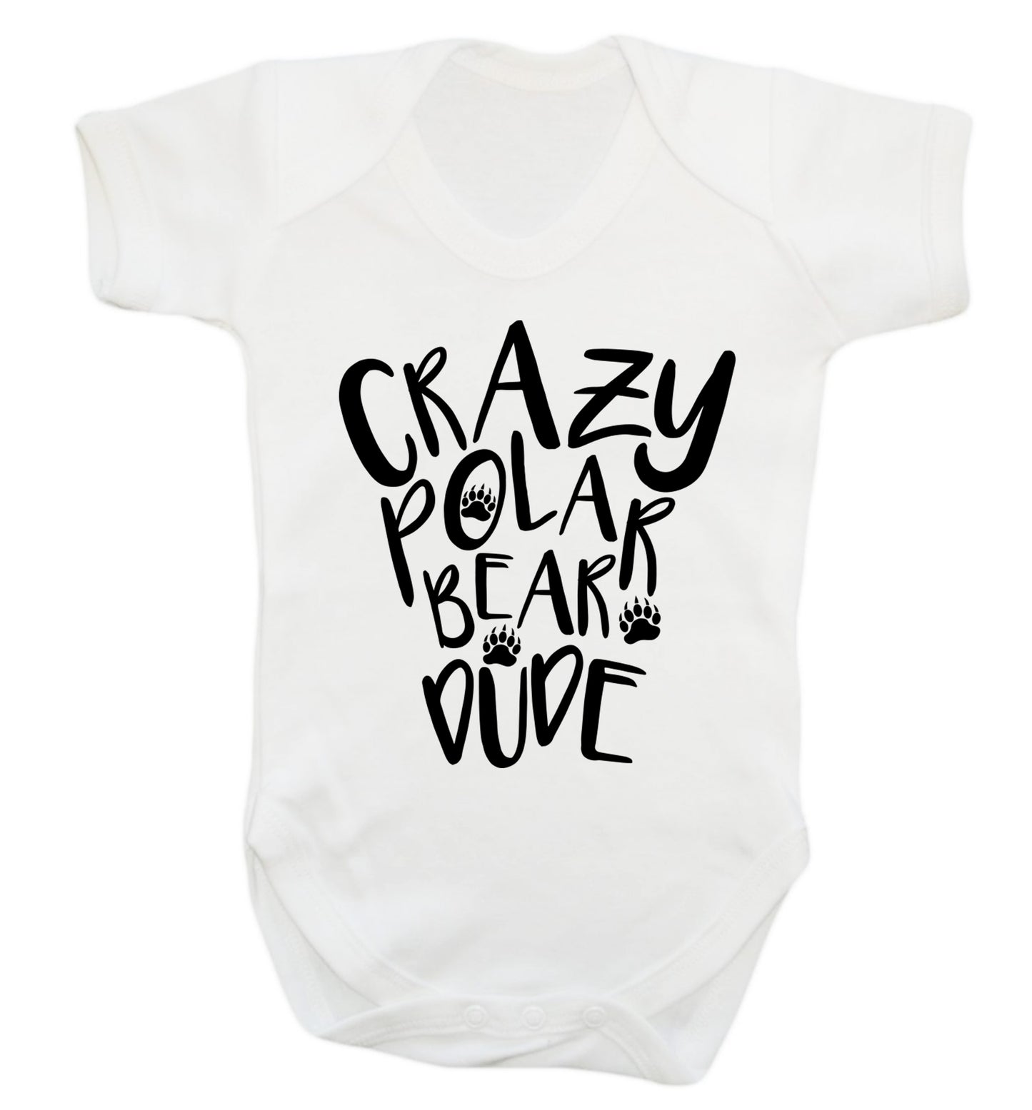 Crazy polar bear dude Baby Vest white 18-24 months