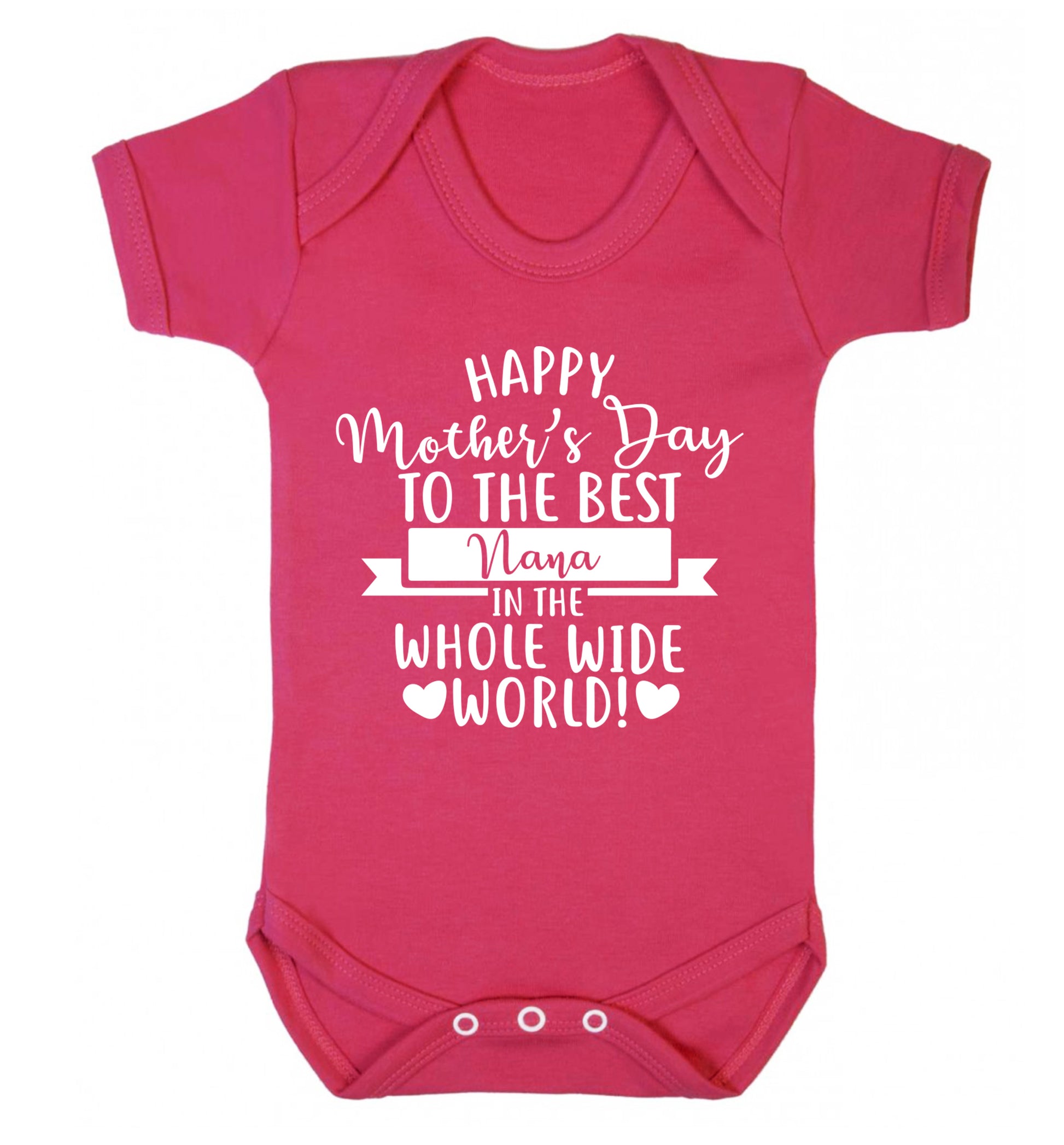 Happy mother's day to the best Nana in the world Baby Vest dark pink 18-24 months