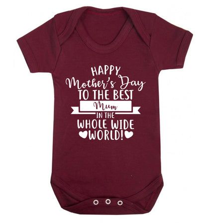 Happy Mother's Day to the best mum in the whole wide world! Baby Vest maroon 18-24 months
