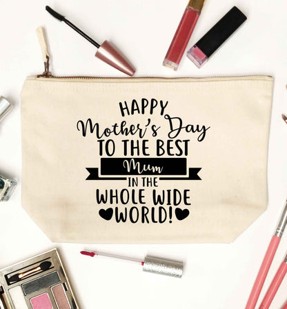 Happy mother's day to the best mum in the world natural makeup bag