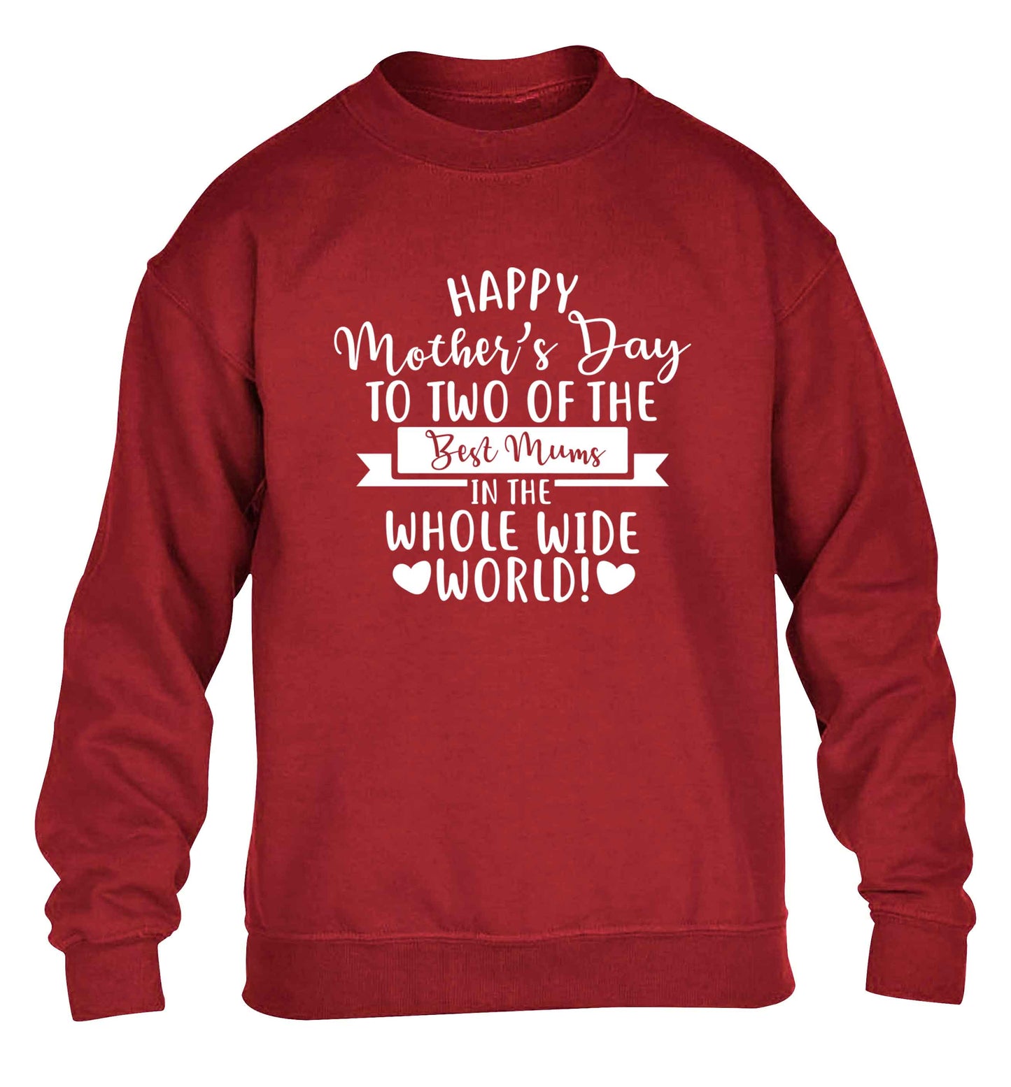 Happy mother's day to two of the best mums in the whole wide world children's grey sweater 12-13 Years