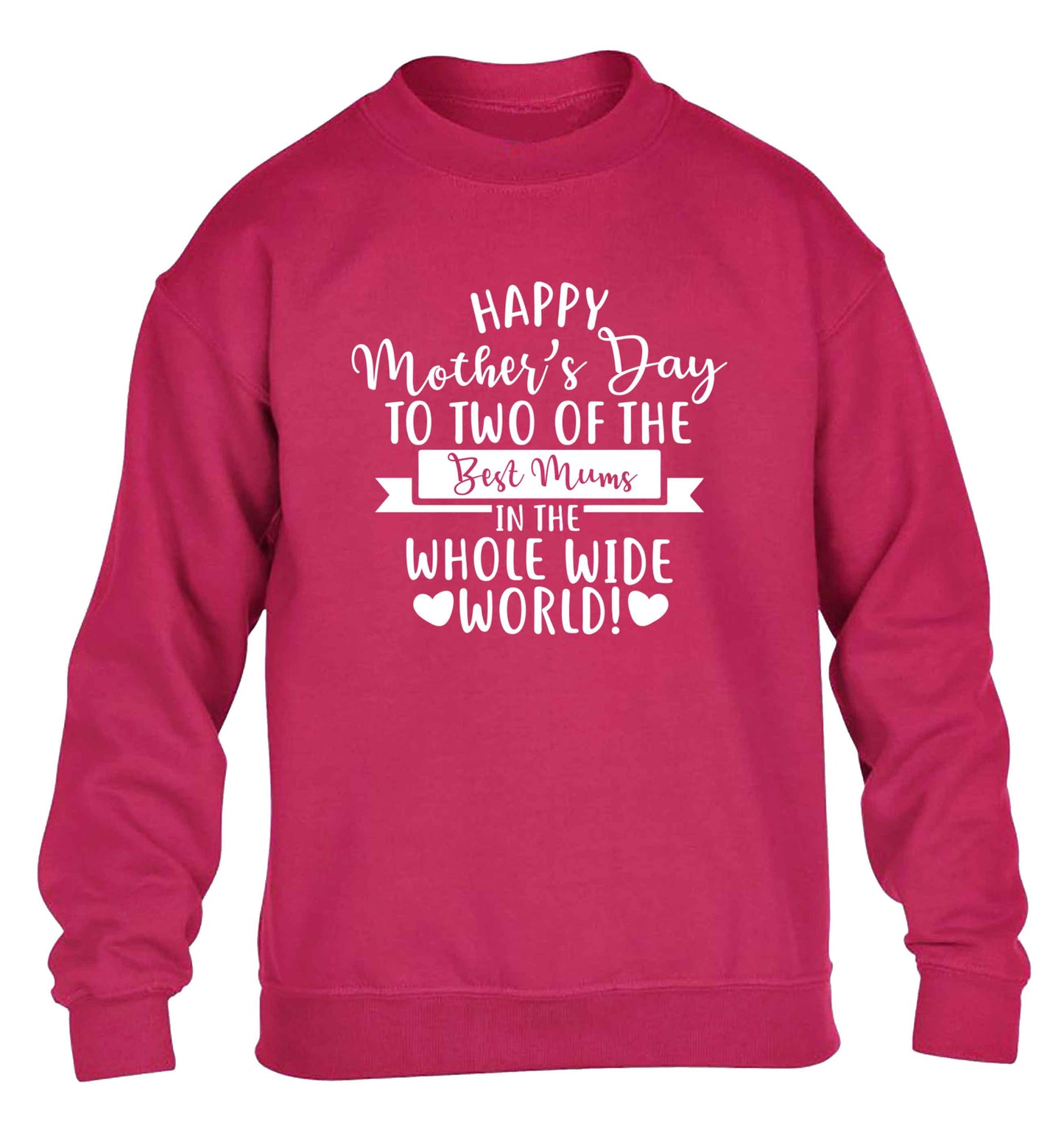 Happy mother's day to two of the best mums in the whole wide world children's pink sweater 12-13 Years