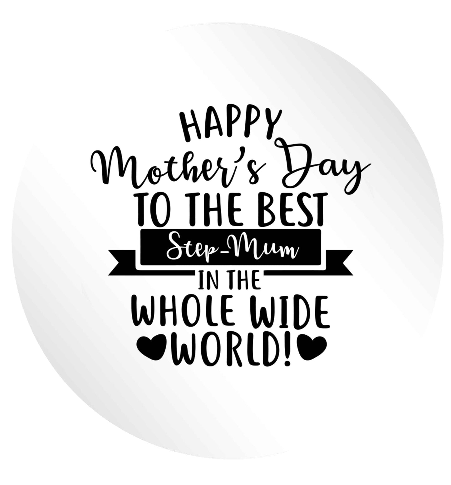 Happy mother's day to the best step-mum in the world 24 @ 45mm matt circle stickers