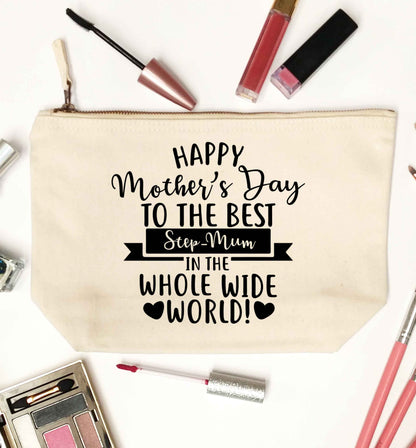 Happy mother's day to the best step-mum in the world natural makeup bag