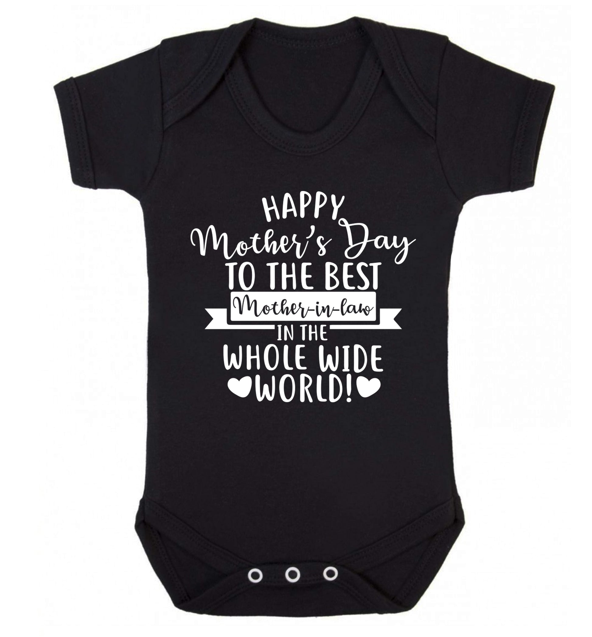 Happy mother's day to the best mother-in-law in the world Baby Vest black 18-24 months