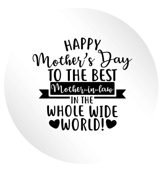 Happy mother's day to the best mother-in law in the world 24 @ 45mm matt circle stickers