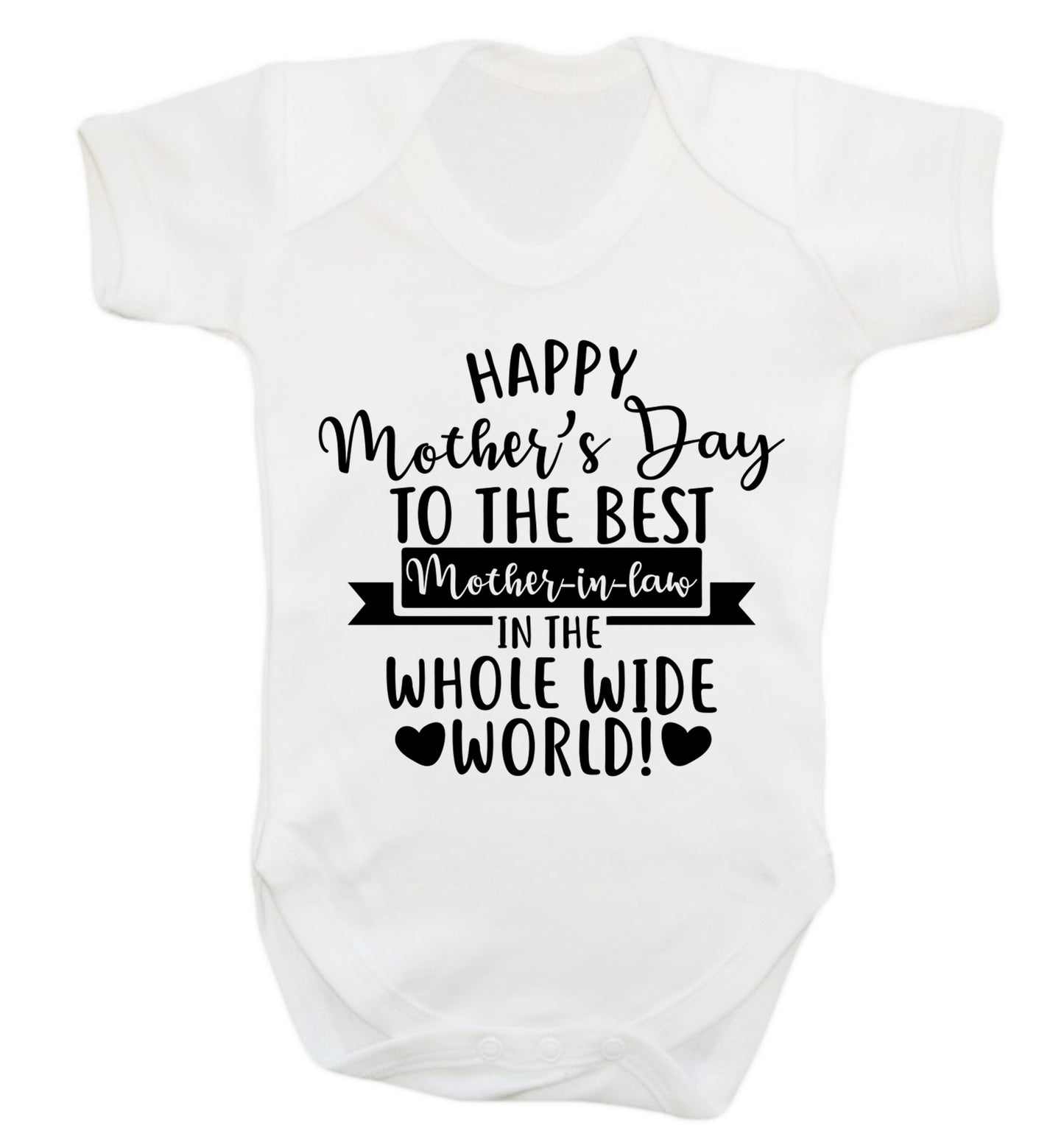 Happy mother's day to the best mother-in-law in the world Baby Vest white 18-24 months