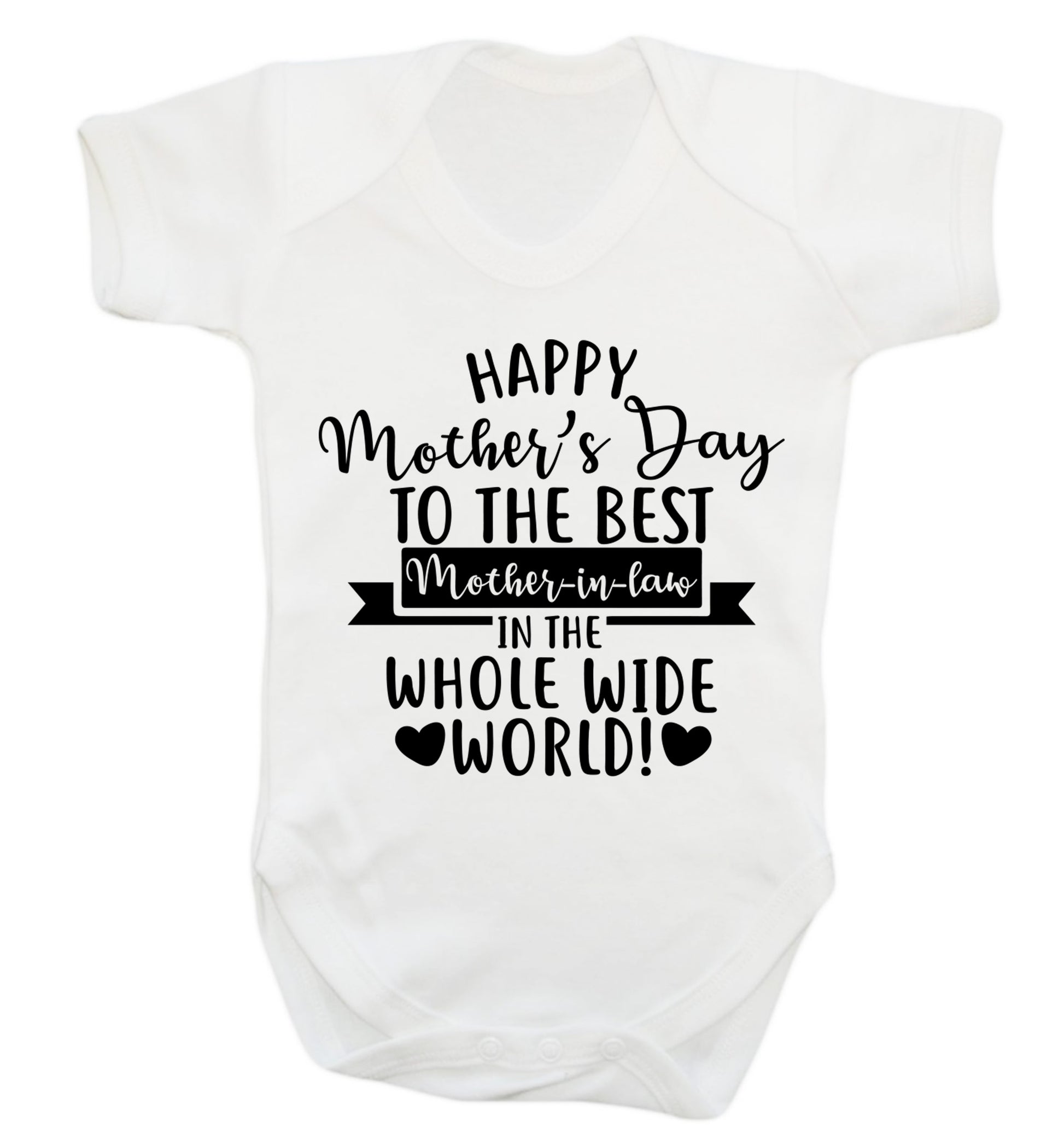 Happy mother's day to the best mother-in-law in the world Baby Vest white 18-24 months