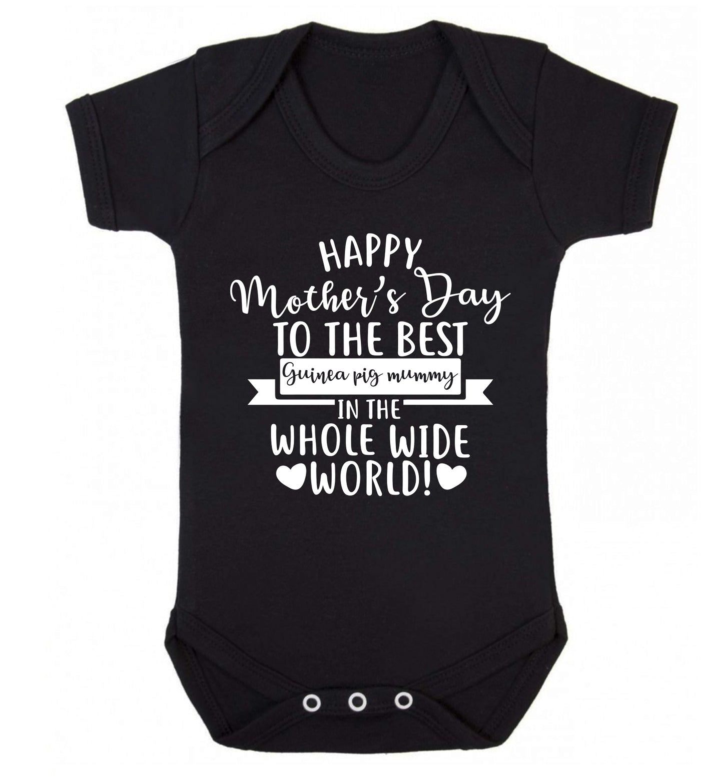 Happy mother's day to the best guinea pig mum Baby Vest black 18-24 months