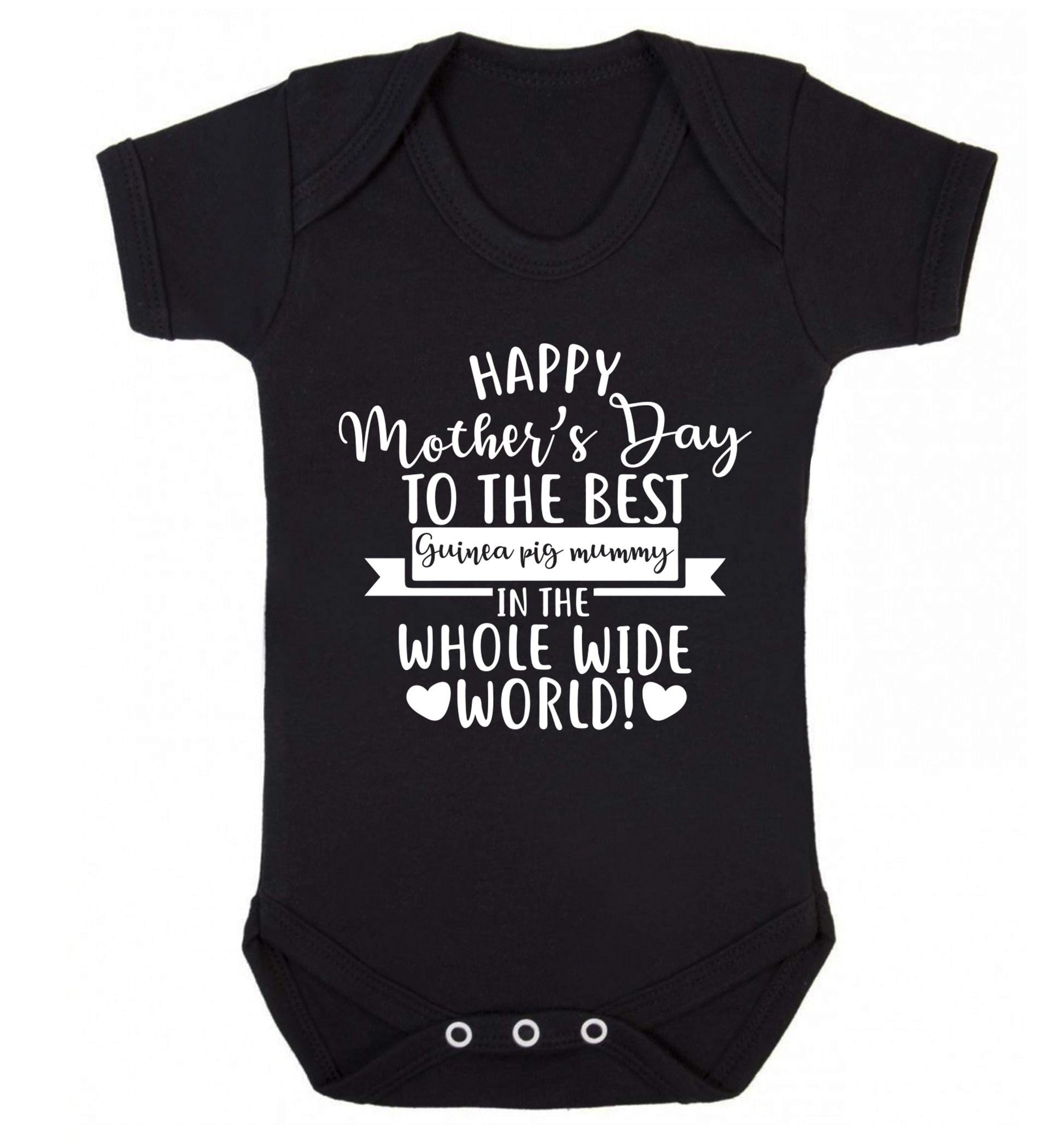 Happy mother's day to the best guinea pig mum Baby Vest black 18-24 months