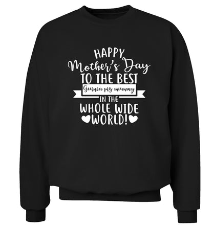 Happy mother's day to the best guinea pig mum Adult's unisex black Sweater 2XL