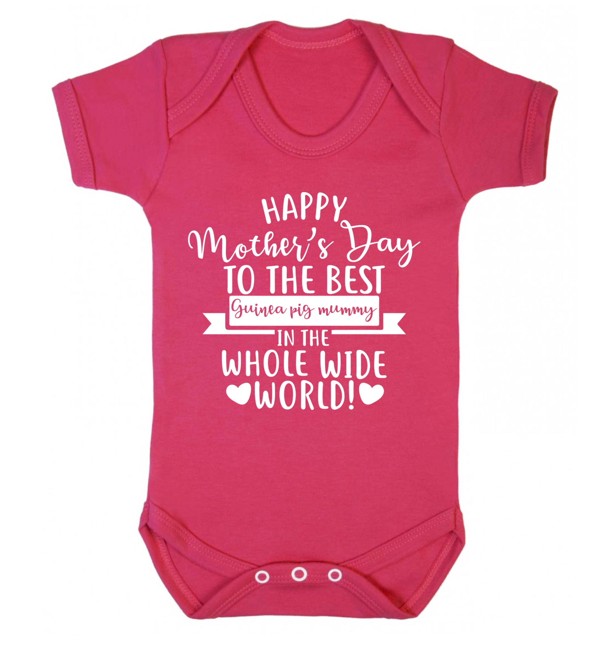 Happy mother's day to the best guinea pig mum Baby Vest dark pink 18-24 months