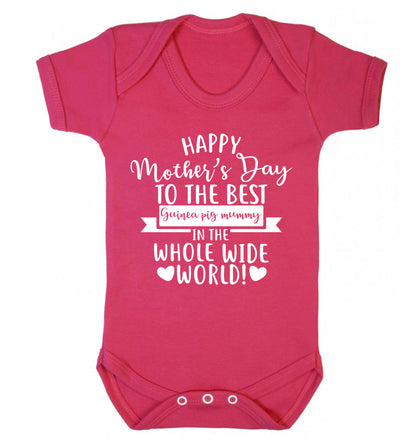 Happy mother's day to the best guinea pig mum Baby Vest dark pink 18-24 months