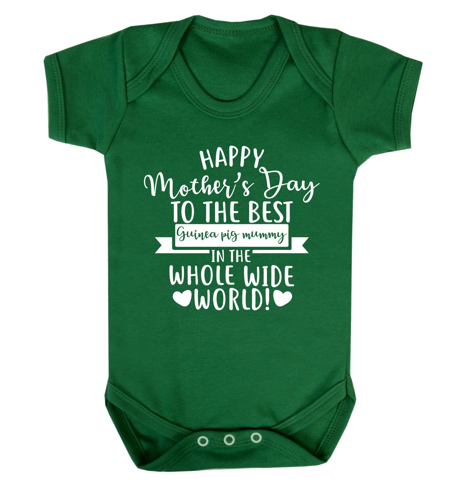 Happy mother's day to the best guinea pig mum Baby Vest green 18-24 months
