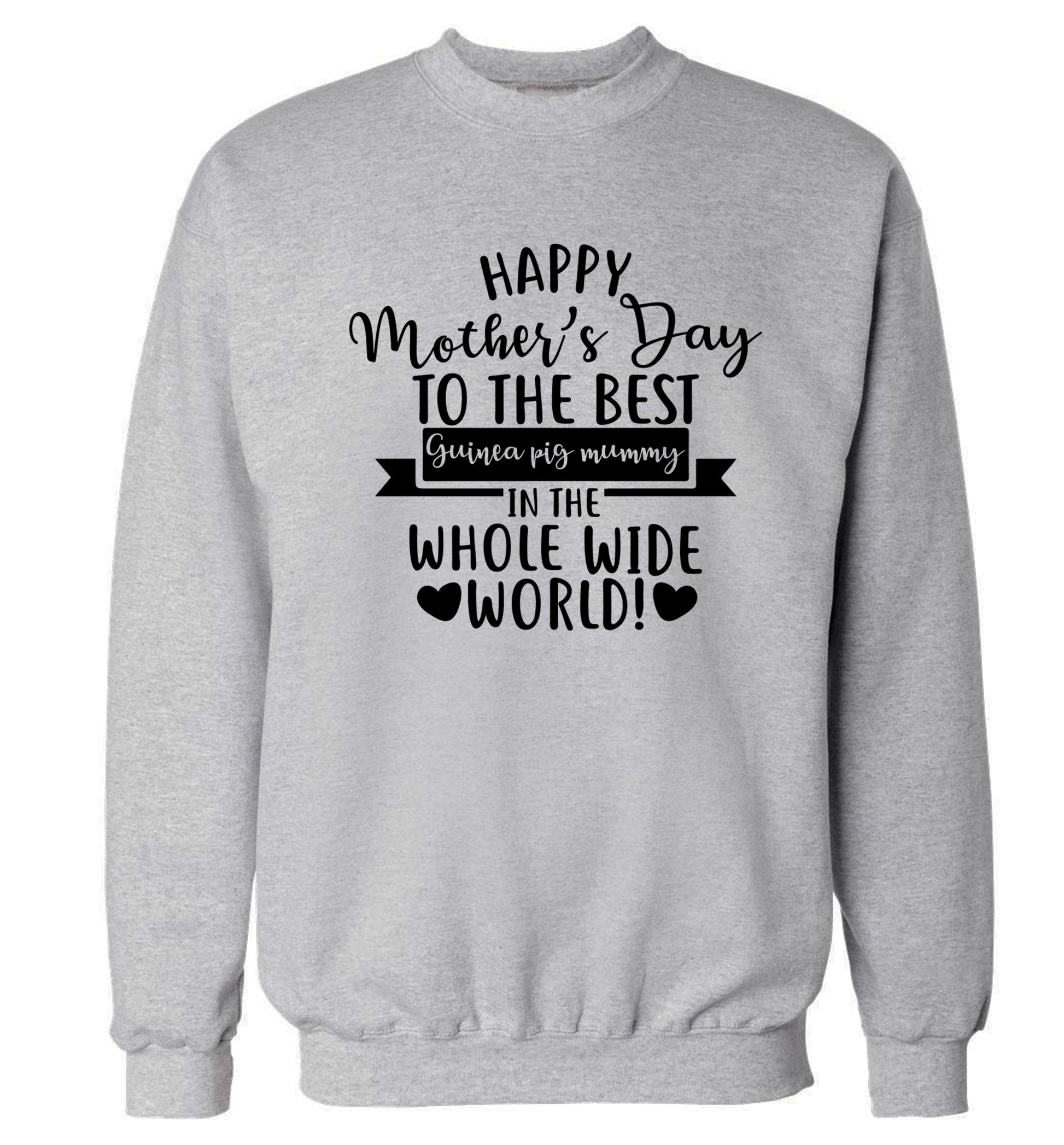 Happy mother's day to the best guinea pig mum Adult's unisex grey Sweater 2XL