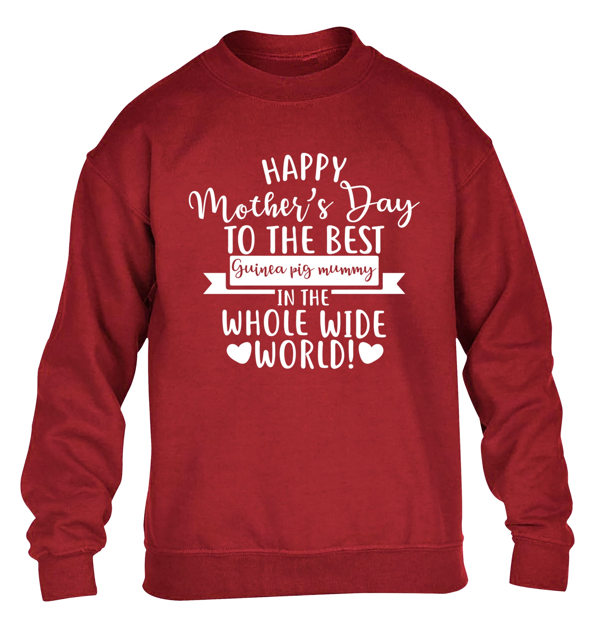 Happy mother's day to the best guinea pig mum children's grey sweater 12-13 Years