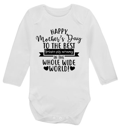 Happy mother's day to the best guinea pig mum Baby Vest long sleeved white 6-12 months