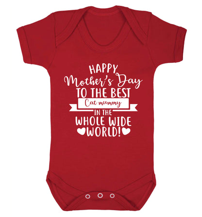 Happy mother's day to the best cat mummy in the world Baby Vest red 18-24 months