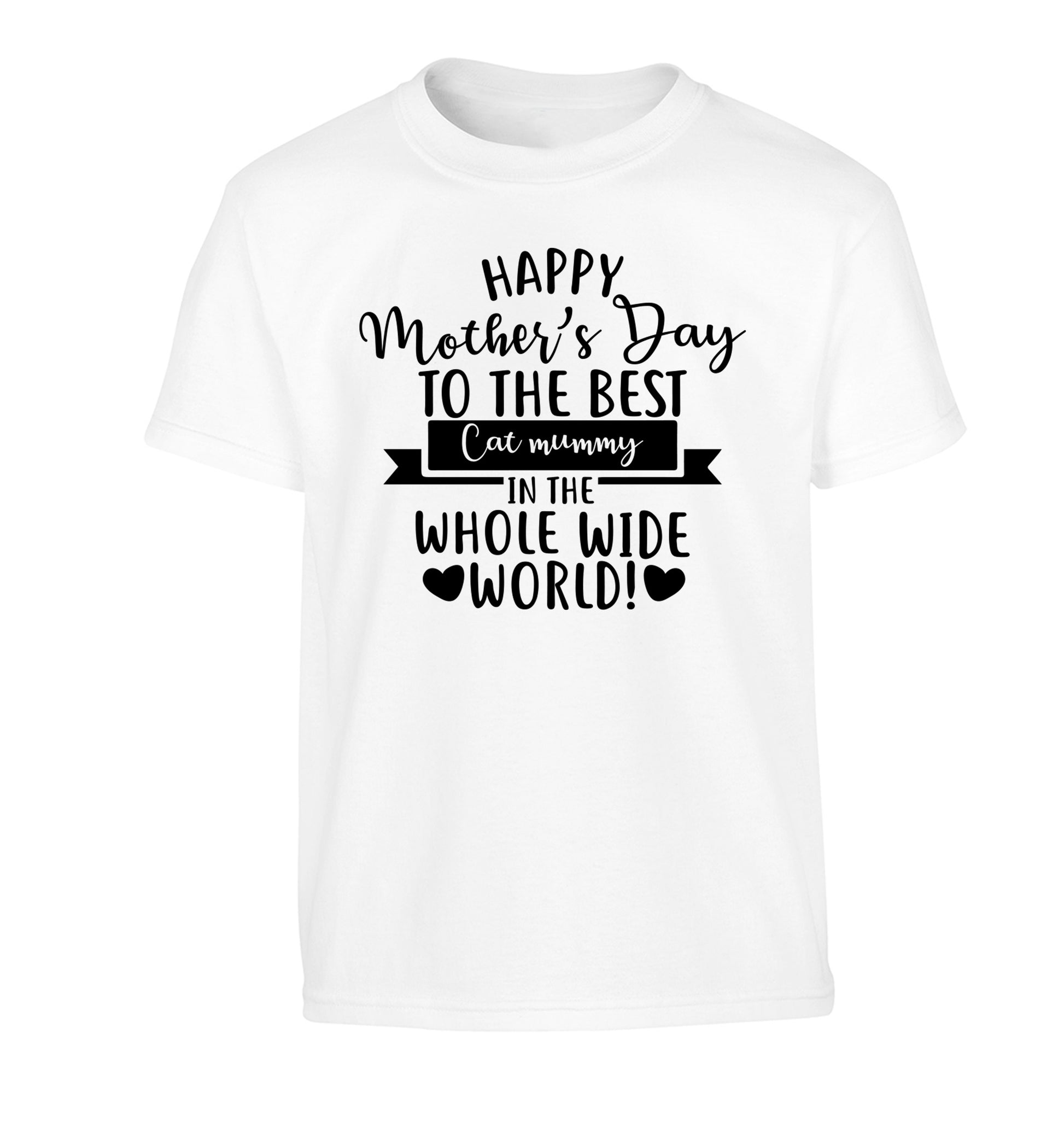 Happy mother's day to the best cat mummy in the world Children's white Tshirt 12-13 Years