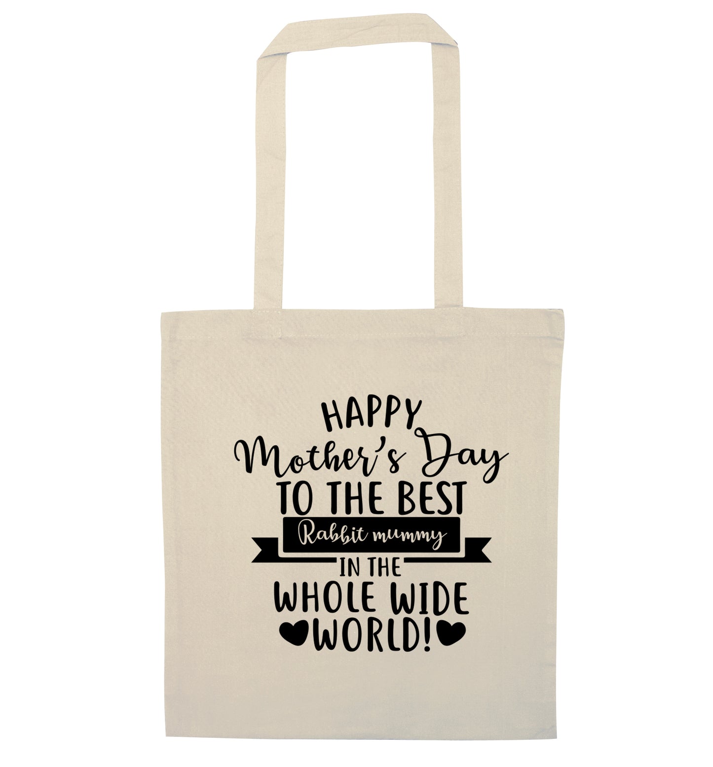 Happy mother's day to the best rabbit mummy in the world natural tote bag