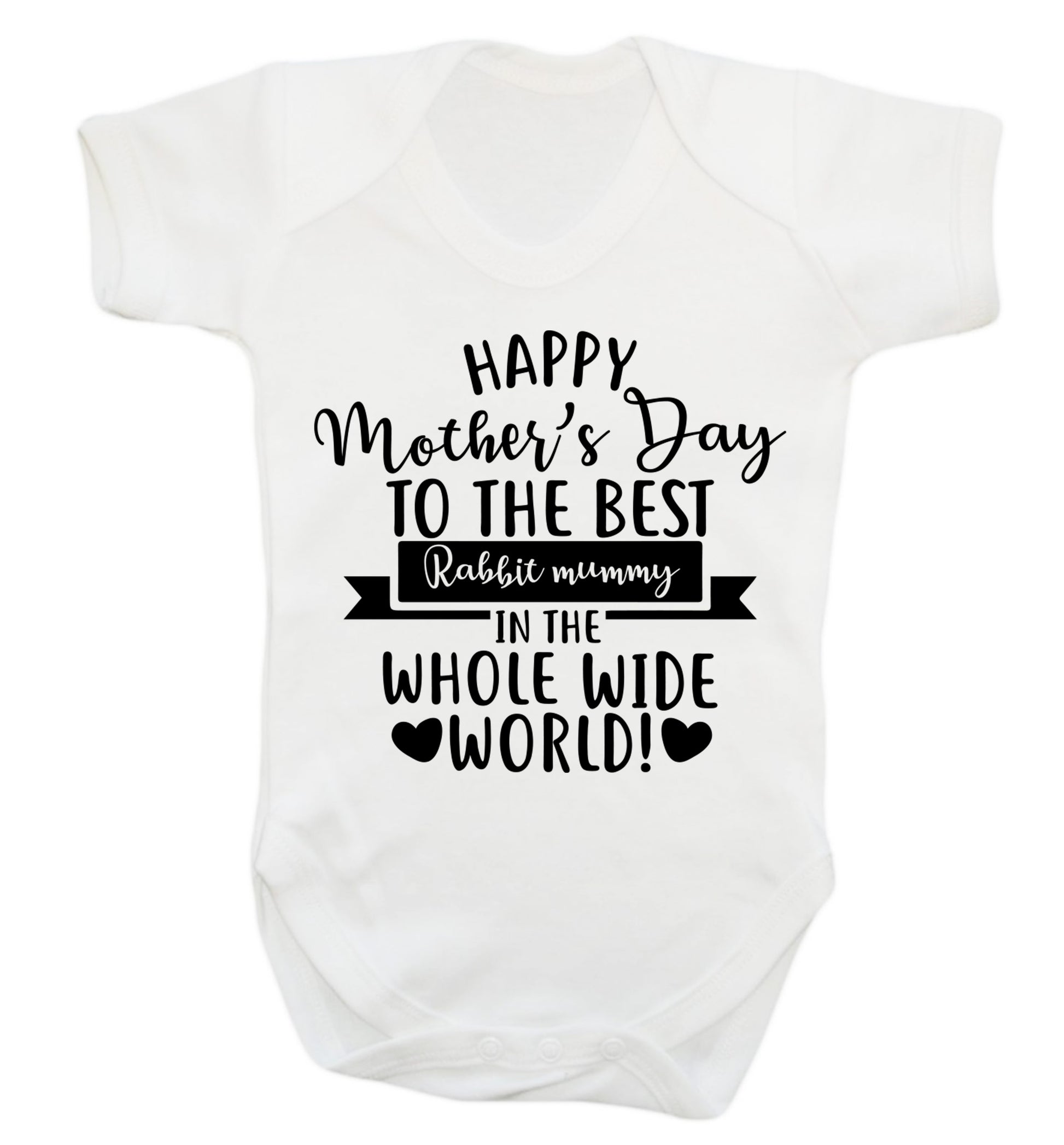 Happy mother's day to the best rabbit mummy in the world Baby Vest white 18-24 months