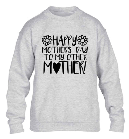 Happy mother's day to my other mother children's grey sweater 12-13 Years