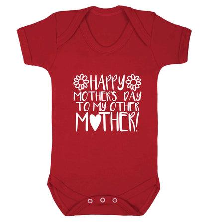 Happy mother's day to my other mother baby vest red 18-24 months