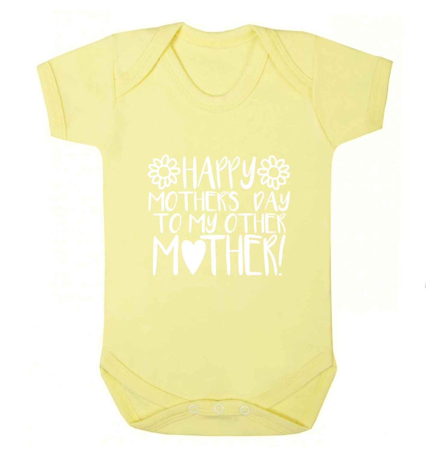 Happy mother's day to my other mother baby vest pale yellow 18-24 months