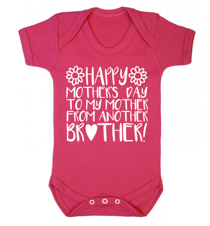 Happy mother's day to my mother from another brother Baby Vest dark pink 18-24 months