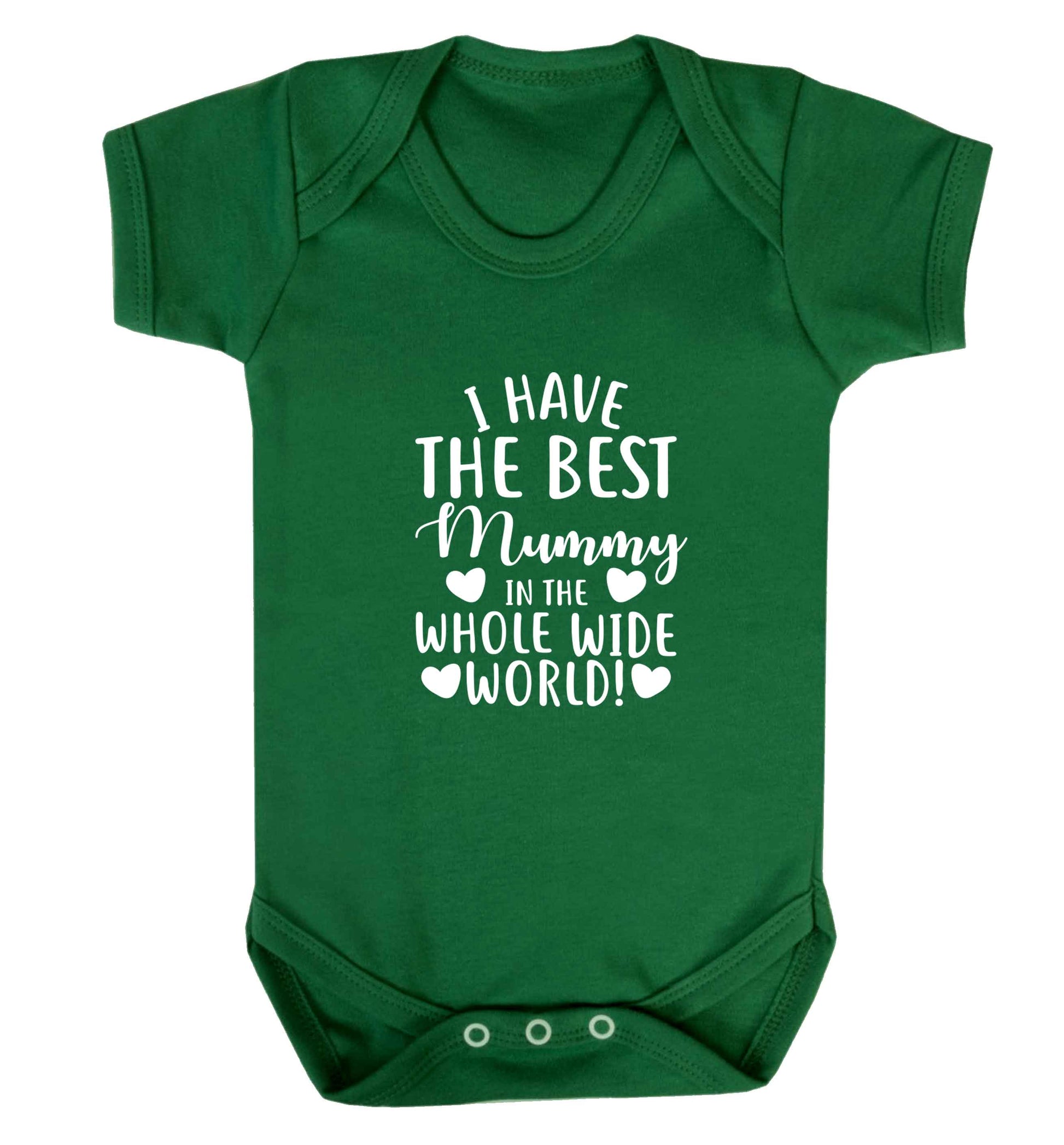 I have the best mummy in the whole wide world baby vest green 18-24 months