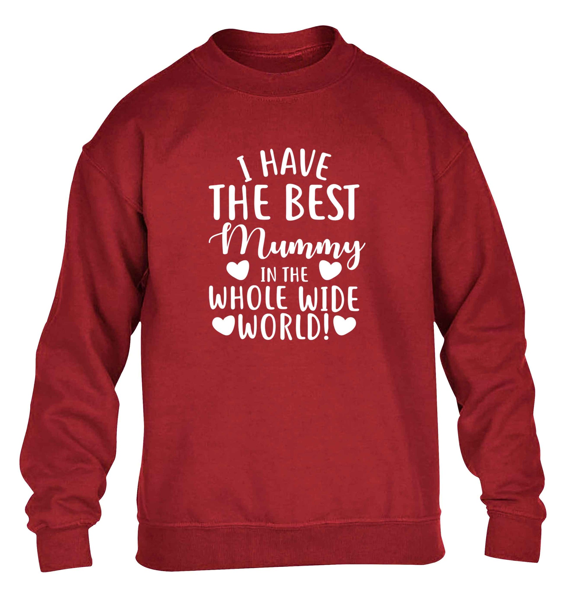 I have the best mummy in the whole wide world children's grey sweater 12-13 Years