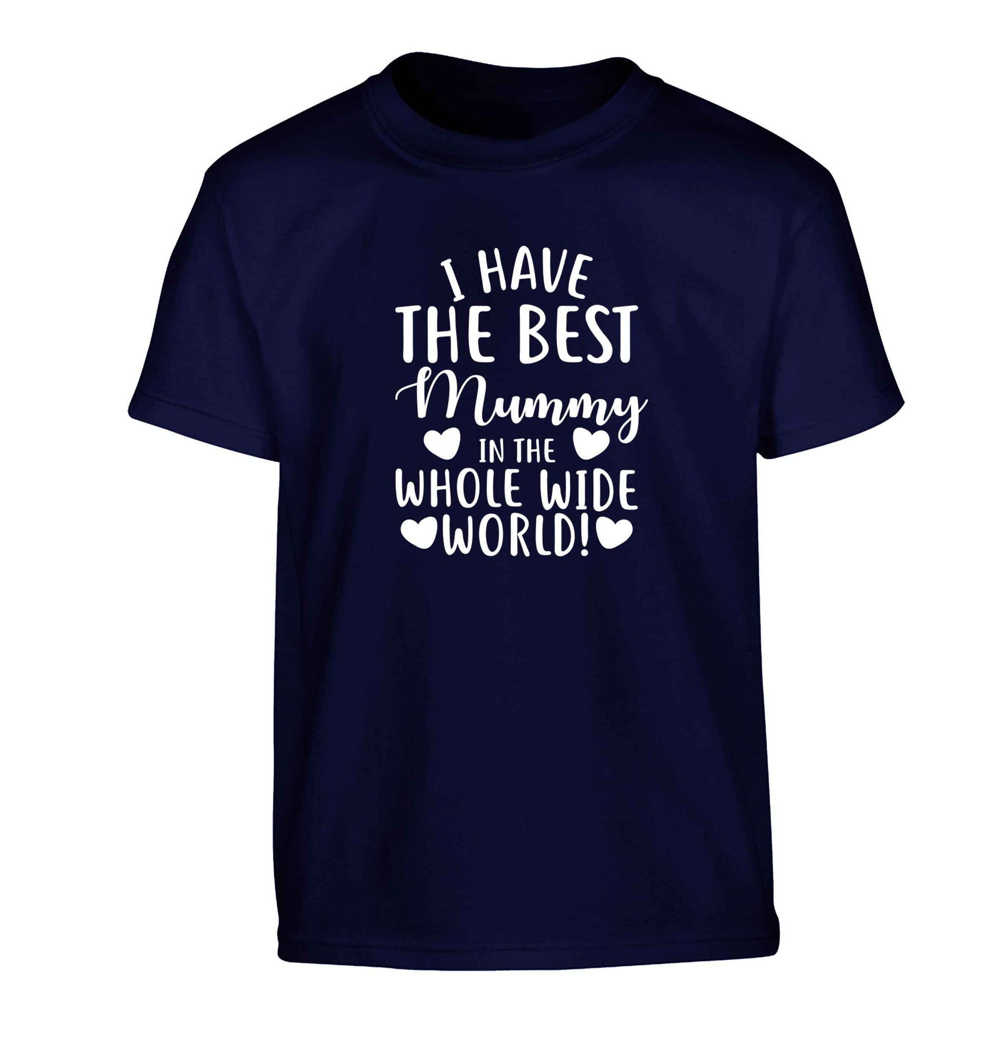 I have the best mummy in the whole wide world Children's navy Tshirt 12-13 Years