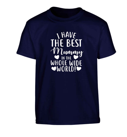 I have the best mummy in the whole wide world Children's navy Tshirt 12-13 Years
