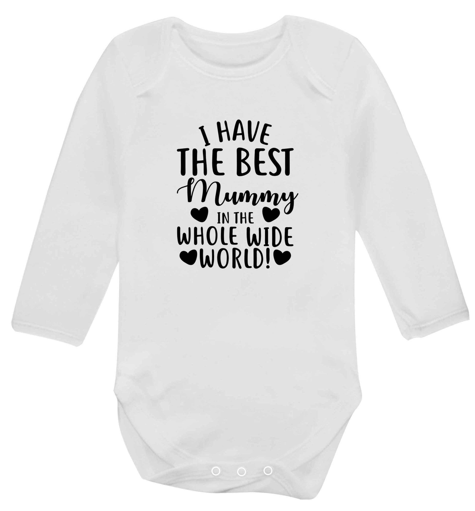 I have the best mummy in the whole wide world baby vest long sleeved white 6-12 months