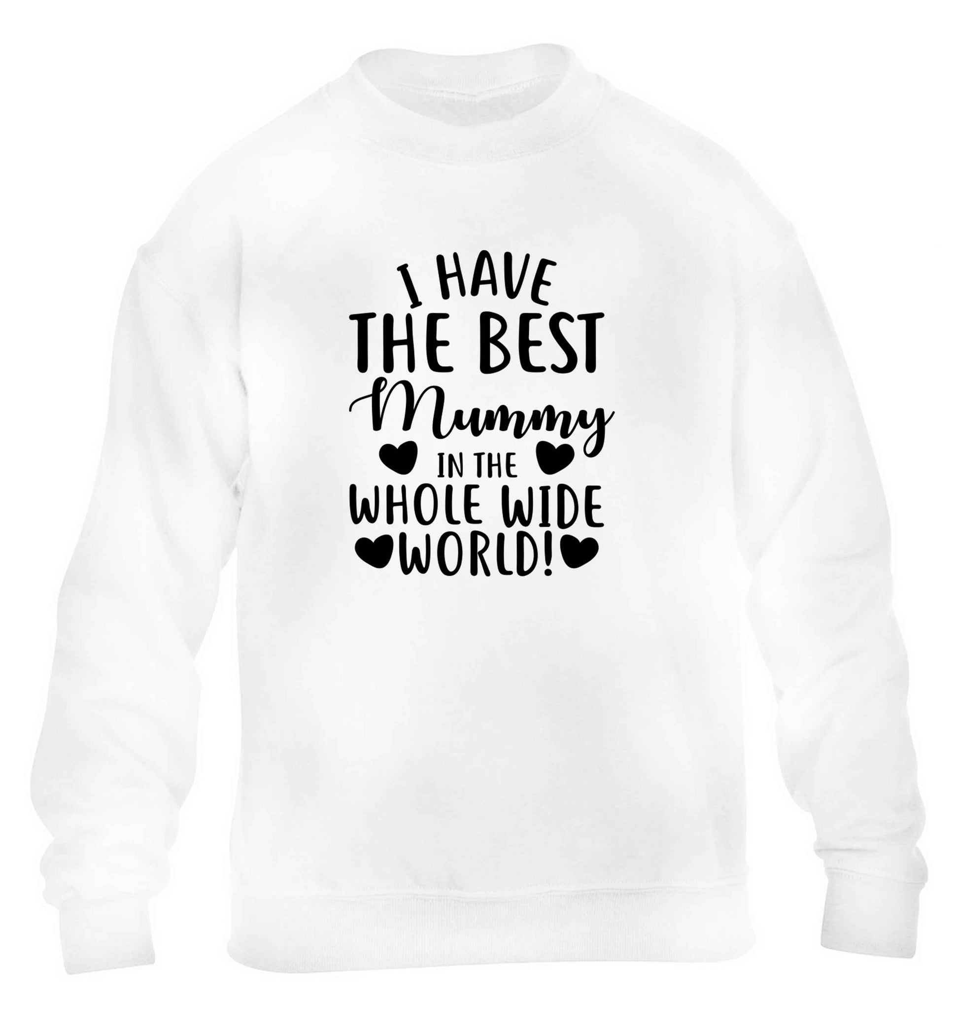 I have the best mummy in the whole wide world children's white sweater 12-13 Years