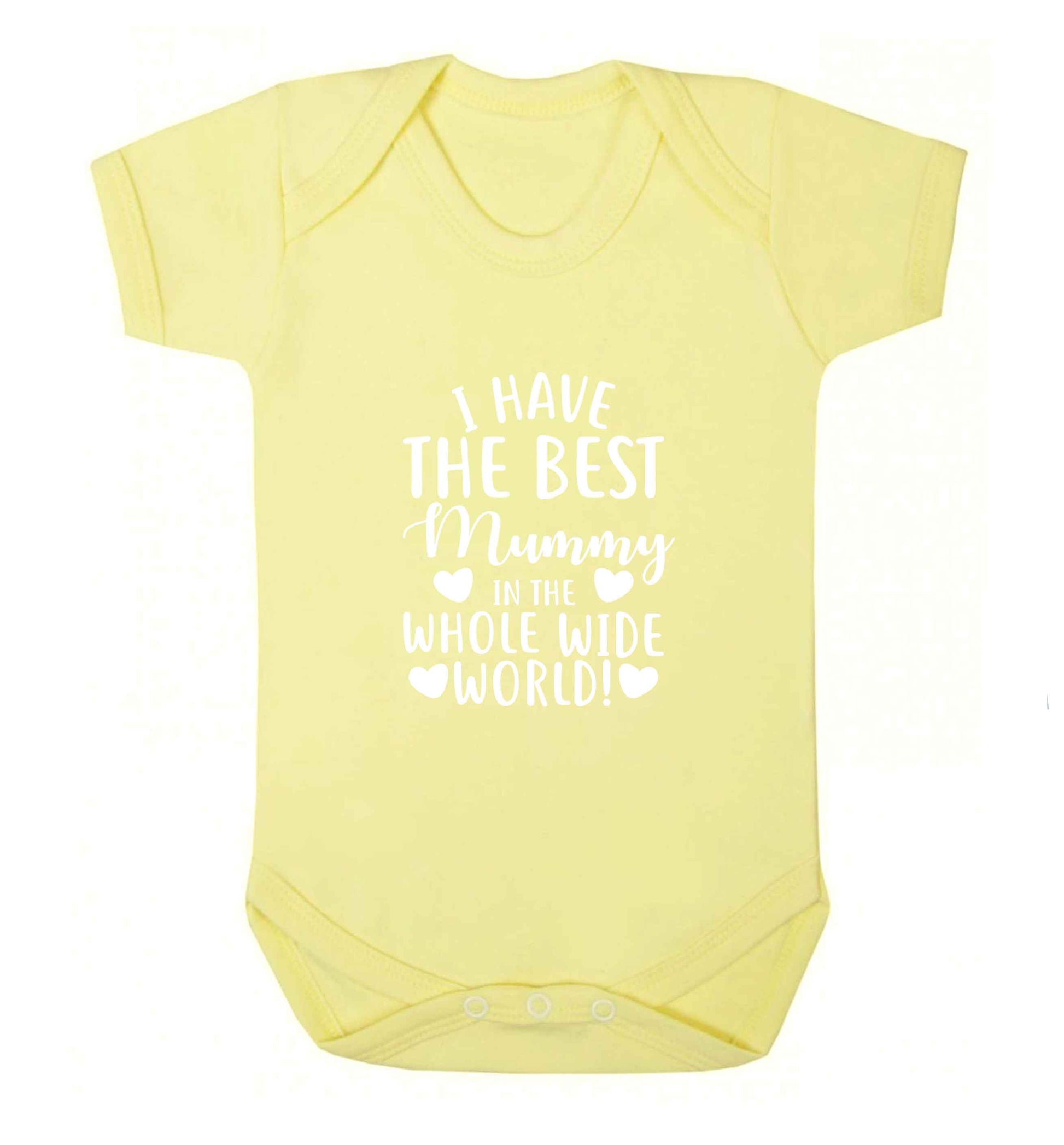 I have the best mummy in the whole wide world baby vest pale yellow 18-24 months