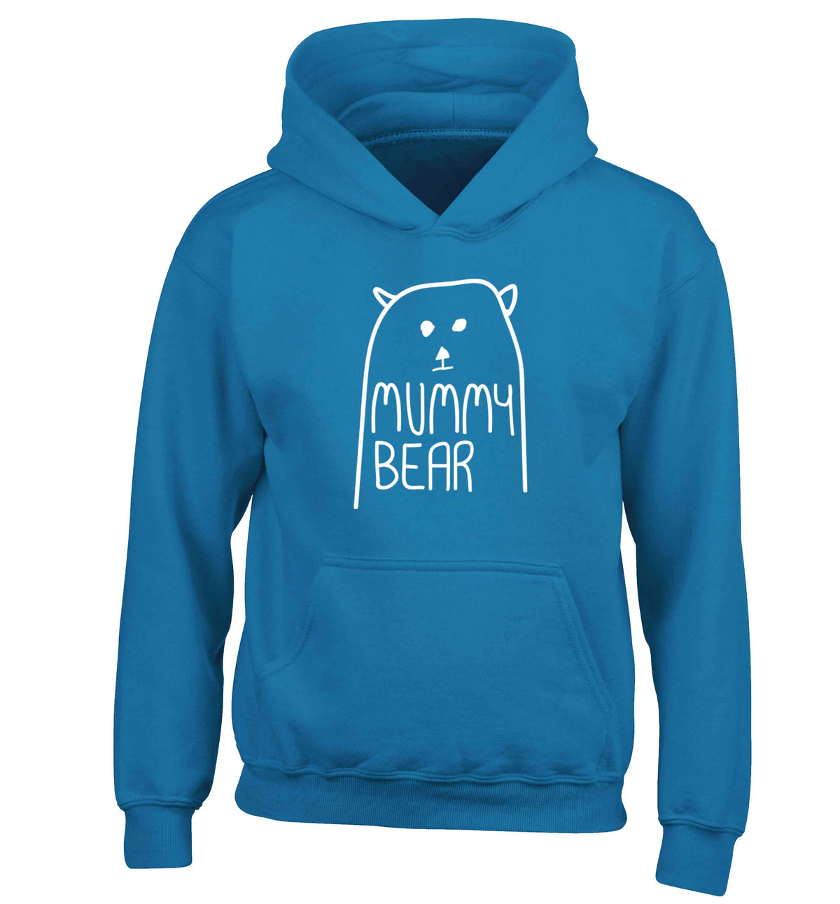 Mummy bear children's blue hoodie 12-13 Years