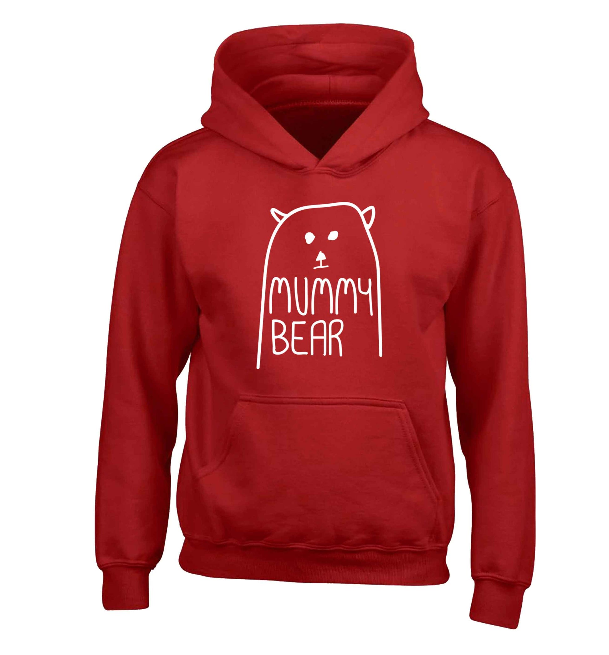 Mummy bear children's red hoodie 12-13 Years